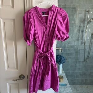 Purple Button-Up Dress